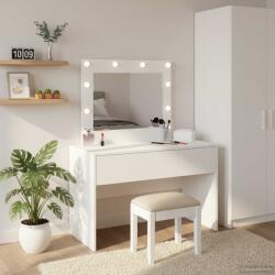 vidaXL Masa de Machiaj cu sertar Alb 83 x 40 x 70 cm Lemn compozit GartenMobel Dekor (865226)