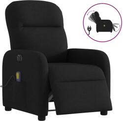vidaXL Fotoliu electric de masaj rabatabil, negru, textil GartenMobel Dekor (3302964)