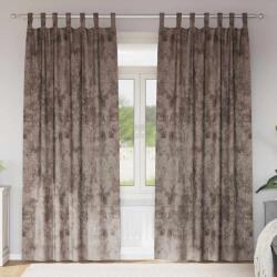 vidaXL Cortine din catifea 2 pcs Cappuccino 260 x 140 cm Catifea GartenMobel Dekor (4107742)