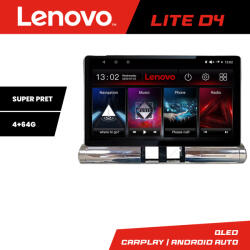 Lenovo Navigatie Android Citroen C3 2017-2024 Lenovo QLED 4+64GB CarPlay (Kit-c3-low+LITE-D4-9-4+64)