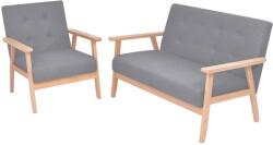 vidaXL Set cu canapea, 2 piese, material textil, gri deschis GartenMobel Dekor (272220) Canapea