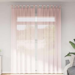 vidaXL Perdele Voile cu buzunare pentru bare 2 buc Roz deschis GartenMobel Dekor (4102190)