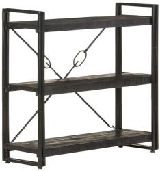 vidaXL Biblioteca cu 3 rafturi, negru, 90x30x80 cm, lemn masiv mango GartenMobel Dekor (320627) Biblioteca