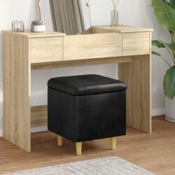 vidaXL Ottomana de depozitare Negru 40 x 40 x 45 cm Piele artificiala GartenMobel Dekor (876816)