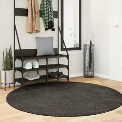 vidaXL Covor ISTAN, cu fire înalte, aspect lucios, antracit, Ø 160 cm GartenMobel Dekor (375648) Covor