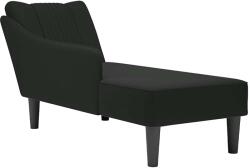 vidaXL Sezlong cu cotiera dreapta catifea neagra GartenMobel Dekor (4009797)