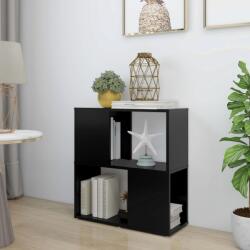 vidaXL Biblioteca, negru, 60 x 24 x 63 cm, PAL GartenMobel Dekor (809063) Biblioteca