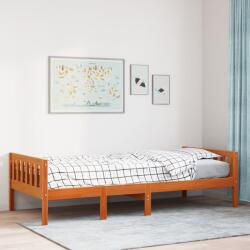 vidaXL Pat pentru copii fara saltea, maro, 90x200 cm, lemn masiv pin GartenMobel Dekor (855029)