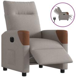 vidaXL Fotoliu rabatabil electric, gri taupe, material textil GartenMobel Dekor (3323995)