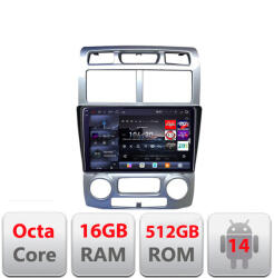 Edotec Navigatie Android Kia Sportage 2005-2007 QLED 2K 16GB RAM 512GB (KIT-0023+EDT-E809-2K)