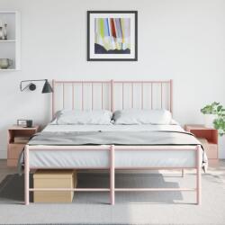 vidaXL Noptiere, 2 buc. , roz, 34, 5x39x44 cm, otel GartenMobel Dekor (841754)
