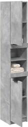 vidaXL Dulap de baie, gri beton, 32x34x188, 5 cm, lemn compozit GartenMobel Dekor (856942)