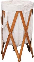 vidaXL Cos de rufe pliabil, crem, lemn si material textil GartenMobel Dekor (284227)