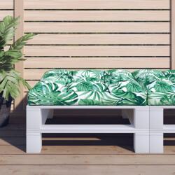 vidaXL Perna de paleti, 80x80x12 cm, textil, model frunze GartenMobel Dekor (360503)