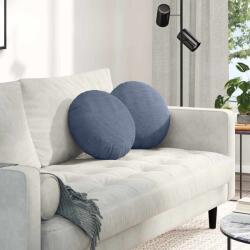 vidaXL Perne de Sezut 2 pcs albastru Ø 40 cm Tesatura din corduroy GartenMobel Dekor (42014152)