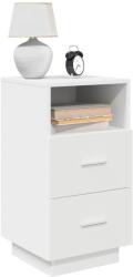 vidaXL Noptiera cu 2 sertare alb 36x36x68 cm GartenMobel Dekor (858578)