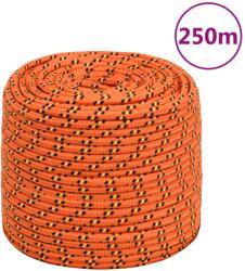 vidaXL Franghie de barca, portocaliu, 8 mm, 250 m, polipropilena GartenMobel Dekor (152663)