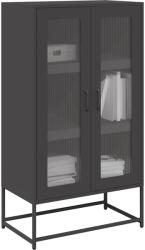 vidaXL Dulap înalt, negru, 68x39x123 cm, otel GartenMobel Dekor (853356) Comoda