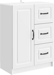 vidaXL Bufet Alb foarte lucios 66 x 34, 5 x 87 cm Lemn prelucrat GartenMobel Dekor (895779) Comoda