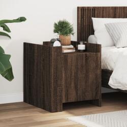 vidaXL Noptiera, stejar maro, 45x50x50 cm, lemn prelucrat GartenMobel Dekor (848303)