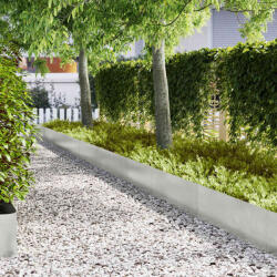 vidaXL Margine pentru gazon 10 pcs Argintiu 100 x 0.05 x 20 cm GartenMobel Dekor (865975)