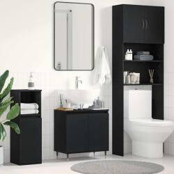 vidaXL Dulap pentru Chiuveta de Baie Stejar Negru 58 x 33 x 60 cm GartenMobel Dekor (862887)