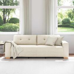 vidaXL Sofa cu 3 locuri Bej 220 cm Material textil din in GartenMobel Dekor (4105097) Canapea