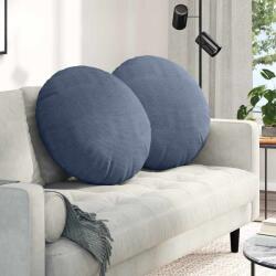 vidaXL Perne de Sezut 2 pcs albastru Ø 80 cm Tesatura din corduroy GartenMobel Dekor (42014263)