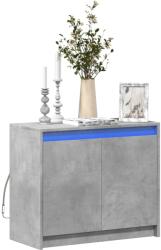 vidaXL Dulap cu LED, gri beton, 72x34x61 cm, lemn prelucrat GartenMobel Dekor (852176) Comoda