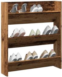 vidaXL Pantofar de perete, lemn vechi, 80x18x90 cm, lemn prelucrat GartenMobel Dekor (856544) Pantofar