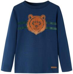 vidaXL Tricou pentru copii cu maneci lungi, bleumarin, 116 GartenMobel Dekor (13121)