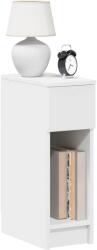vidaXL Noptiere cu sertar 2 buc Alb 20x36x60 cm GartenMobel Dekor (858696)