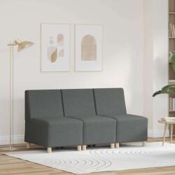 vidaXL Unitate Sofa Modulara Fara Brate 3 pcs Gri închis GartenMobel Dekor (3399793) Canapea