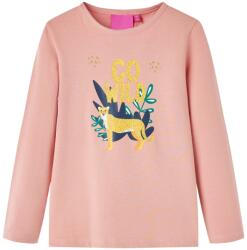 vidaXL Tricou pentru copii cu maneci lungi roz deschis 140 GartenMobel Dekor (13553)