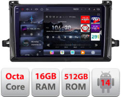 Edotec Navigatie Android Toyota Prius 2015+ Edotec QLED 2K, 16GB RAM, 512GB (KIT-TY50+EDT-E809-2K)