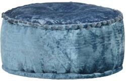 vidaXL Fotoliu puf rotund, albastru, 40 x 20 cm, catifea GartenMobel Dekor (287566)