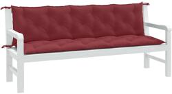 vidaXL Perna banca de gradina 2 buc melanj rosu vin 180x50x7 cm textil GartenMobel Dekor (4002628)