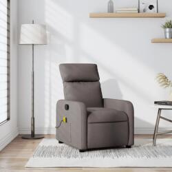 vidaXL Fotoliu de masaj rabatabil, gri taupe, material textil GartenMobel Dekor (374181)