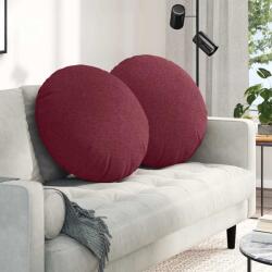 vidaXL Perne de Sezut 2 pcs Rosu Vin Ø60 x 21 cm tesatura GartenMobel Dekor (42014197)
