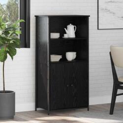 vidaXL Bufet Stejar Negru 62 x 36 x 121, 5 cm Lemn compozit GartenMobel Dekor (882256) Comoda