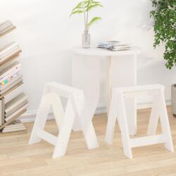 vidaXL Scaune, 2 buc. , alb, 40x40x45 cm, lemn masiv de pin GartenMobel Dekor (823660)