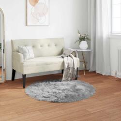 vidaXL Covor din Lana Faux Tafalla Gri Ø 100 cm Poliester GartenMobel Dekor (42021536) Covor