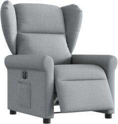 vidaXL Fotoliu rabatabil electric, gri deschis, textil GartenMobel Dekor (3303354)