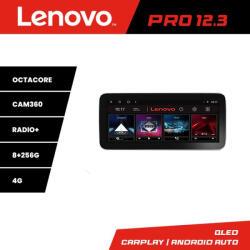 Lenovo Navigatie auto Chrysler Jeep Lenovo PRO 12.3 inch QLED 8GB+256GB 4G GPS (KIT-202+PRO-12.3-8+256+KIT-10-9_v2)