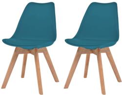 vidaXL Scaune de bucatarie, 2 buc. , turcoaz, plastic GartenMobel Dekor (244789)