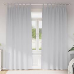 vidaXL Perdele Opaque cu Inel 2 pcs Gri Deschis 260 x 140 cm Poliester GartenMobel Dekor (4107572)