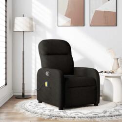 vidaXL Fotoliu de masaj rabatabil, negru, material textil GartenMobel Dekor (4015534)