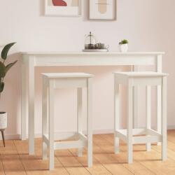 vidaXL Scaune de bar, 2 buc. , alb, 40x40x78 cm, lemn masiv de pin GartenMobel Dekor (822138)