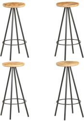 vidaXL Scaune de bar, 4 buc. , lemn de mango nefinisat GartenMobel Dekor (286615)