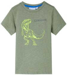 vidaXL Tricou pentru copii cu maneci scurte kaki deschis 116 GartenMobel Dekor (12211)